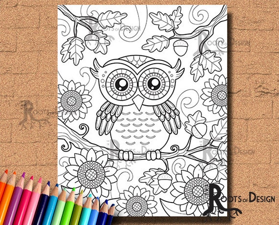 INSTANT DOWNLOAD Cute Warm Fuzzies Coloring Coloring Page