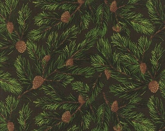 Pine tree fabric | Etsy