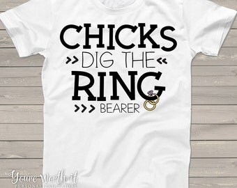 Ring Bearer shirt - Chicks Dig The Ring Bearer - ring bearer gifts