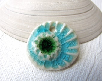 Little Sea Anemone Pendant Stoneware Clay