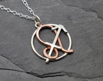 Leo sagittarius combined zodiac necklace sterling silver