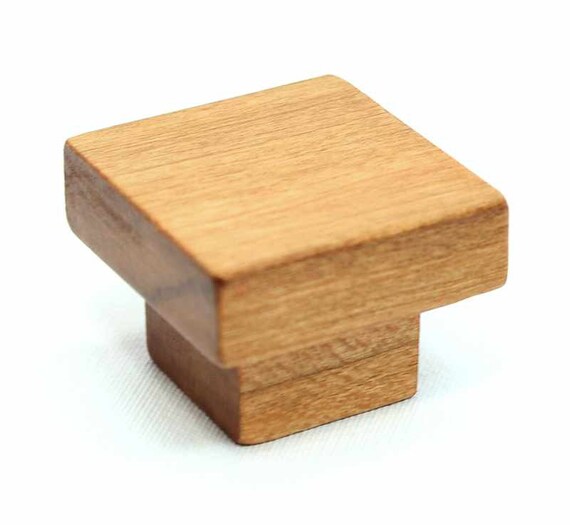 Cherry Wood Hardware Craftsman Knob Vintage