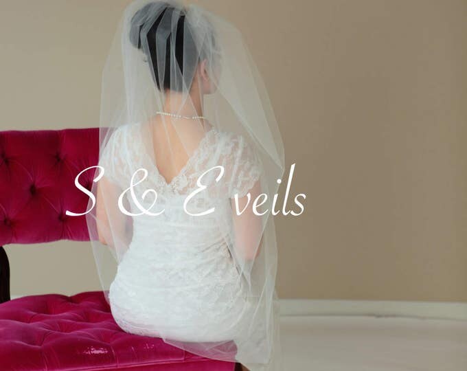 1-Tier BUBBLE FINGERTIP Veil, bridal veil, wedding veil, rhinestones, accessories, waist veil, champagne, diamond white, ivory, blush color