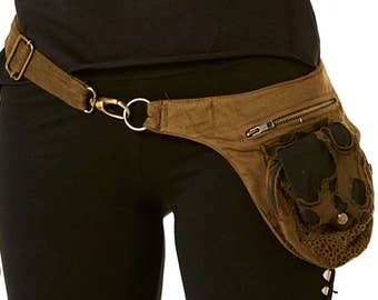 Utility Belt / Leather Fanny Pack / Hip Bag / Festival Belt