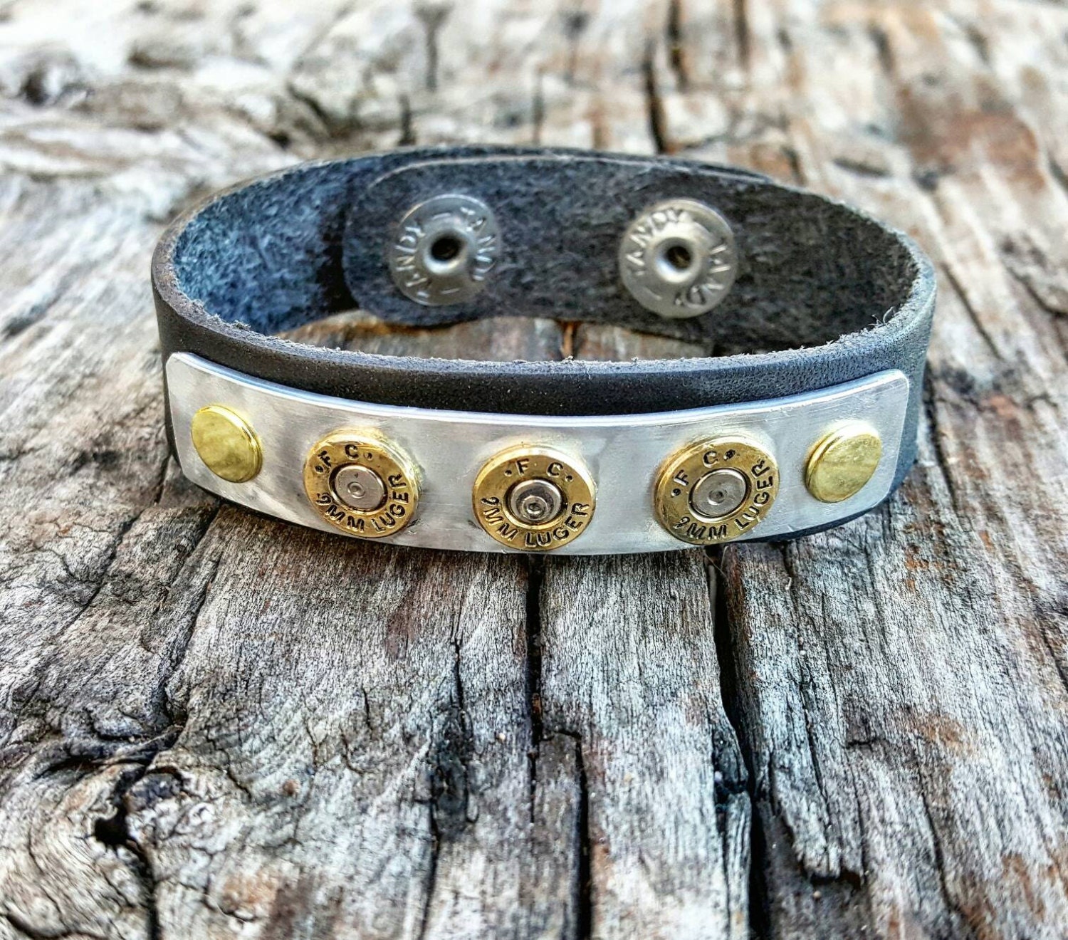 Leather bullet bracelet Clearance