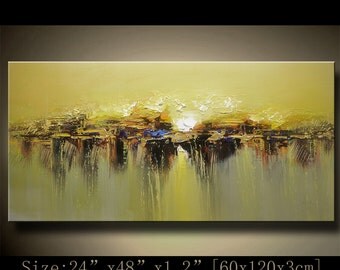 contemporary wall art,Palette Knife Painting,colorful Landscape painting,wall decor,Home Decor,Acrylic Textured Painting ON Canvas Chen 1009