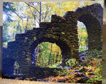 Madam Sherri's Castle Ruins - Chesterfield, MA 8 x 10 - This canvas has a blue tooth speaker