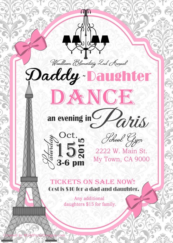 Father Daughter Dance Invitations 3