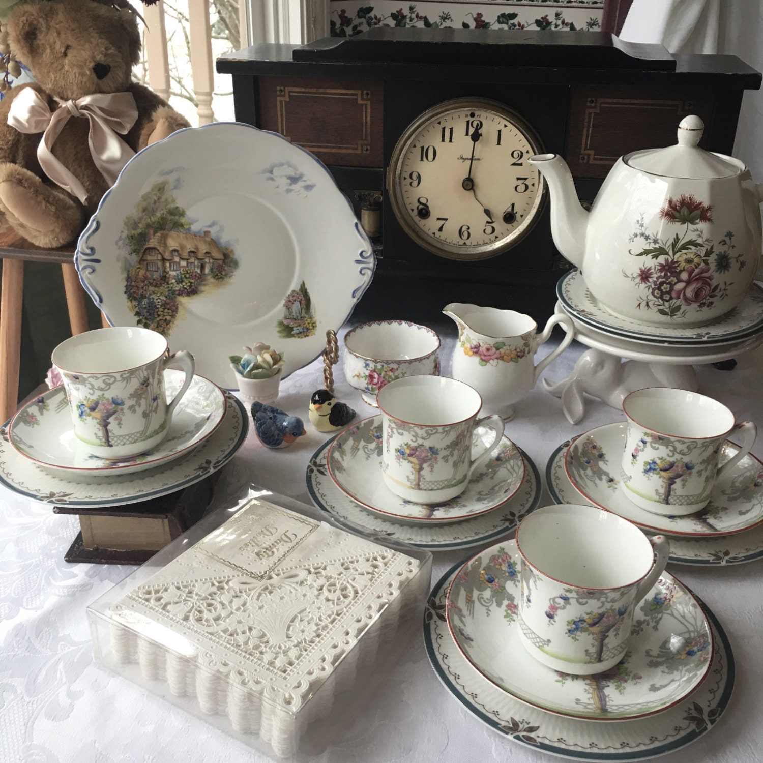 Sweet Mismatched Tea Set English Tea Set Tea For 4 Alice in