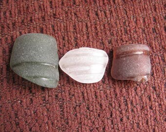 Sea glass bottlenecks genuine beach glass