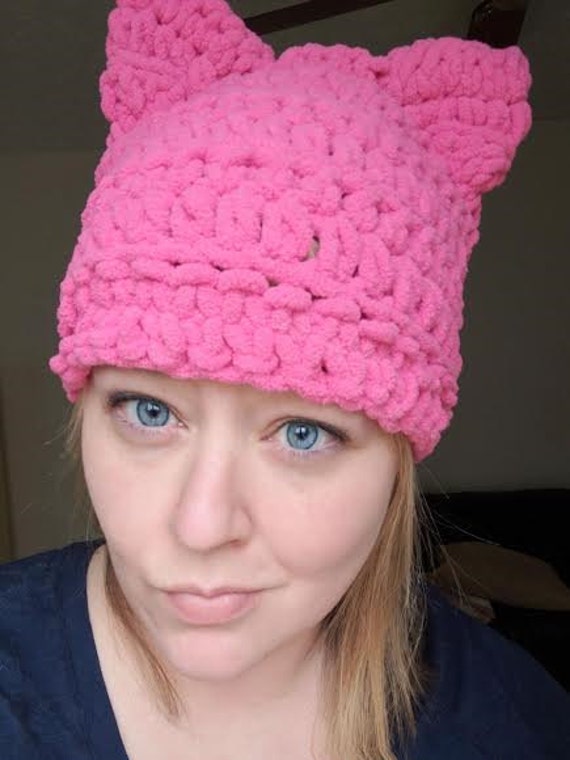 Pink Pussy Hat Project Crochet Pink Kitty By Kayscrochetpatterns