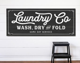 Laundry sign | Etsy