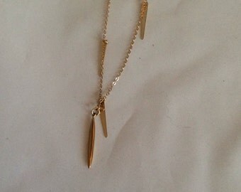 Spike charm necklace