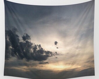 Sky Wall Tapestry, sky tapestry, sky wall hanging, cloud wall tapestry, clouds tapestry, sunset tapestry, dorm room decor, dorm tapestry