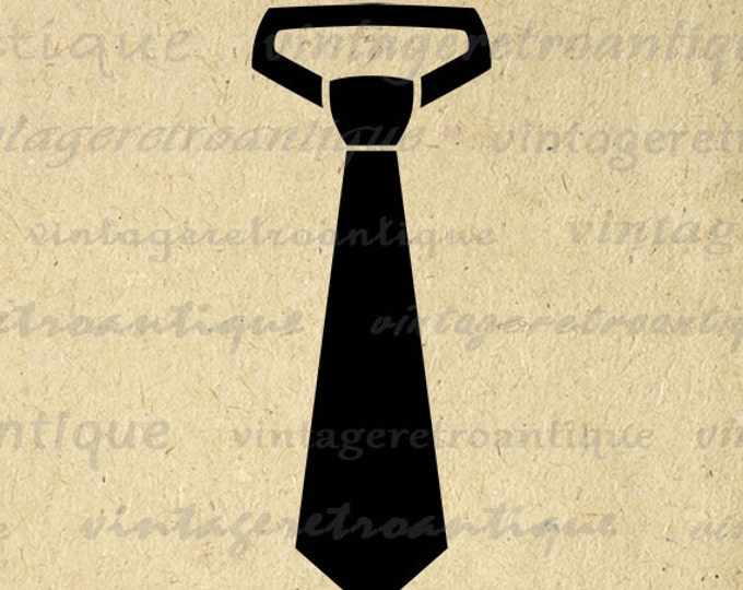 Tie Graphic Printable Image Business Tie Icon Download Men's Fashion Digital Antique Clip Art Jpg Png Eps HQ 300dpi No.4400