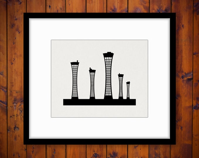 Retro City Image Digital Download Skyscrapers Skyline Graphic Printable Vintage Clip Art Jpg Png Eps HQ 300dpi No.1963