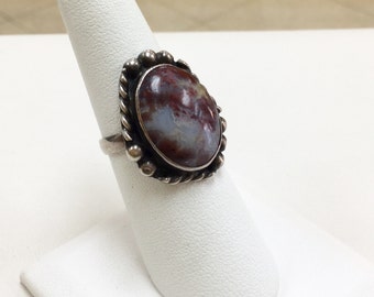 Vintage Sterling Silver Ring With Turquoise !!!! Size 7 US