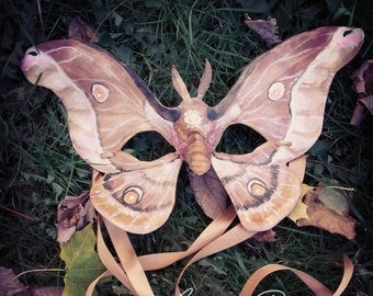 Custom Moth or Butterfly Leather Mask *Made to Order*