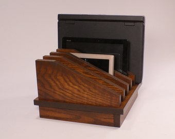 Tablet Horde / Universal Charging Station - Hold 5 tablets and/or slim laptops. -thf-o-mbrn-5@1.25