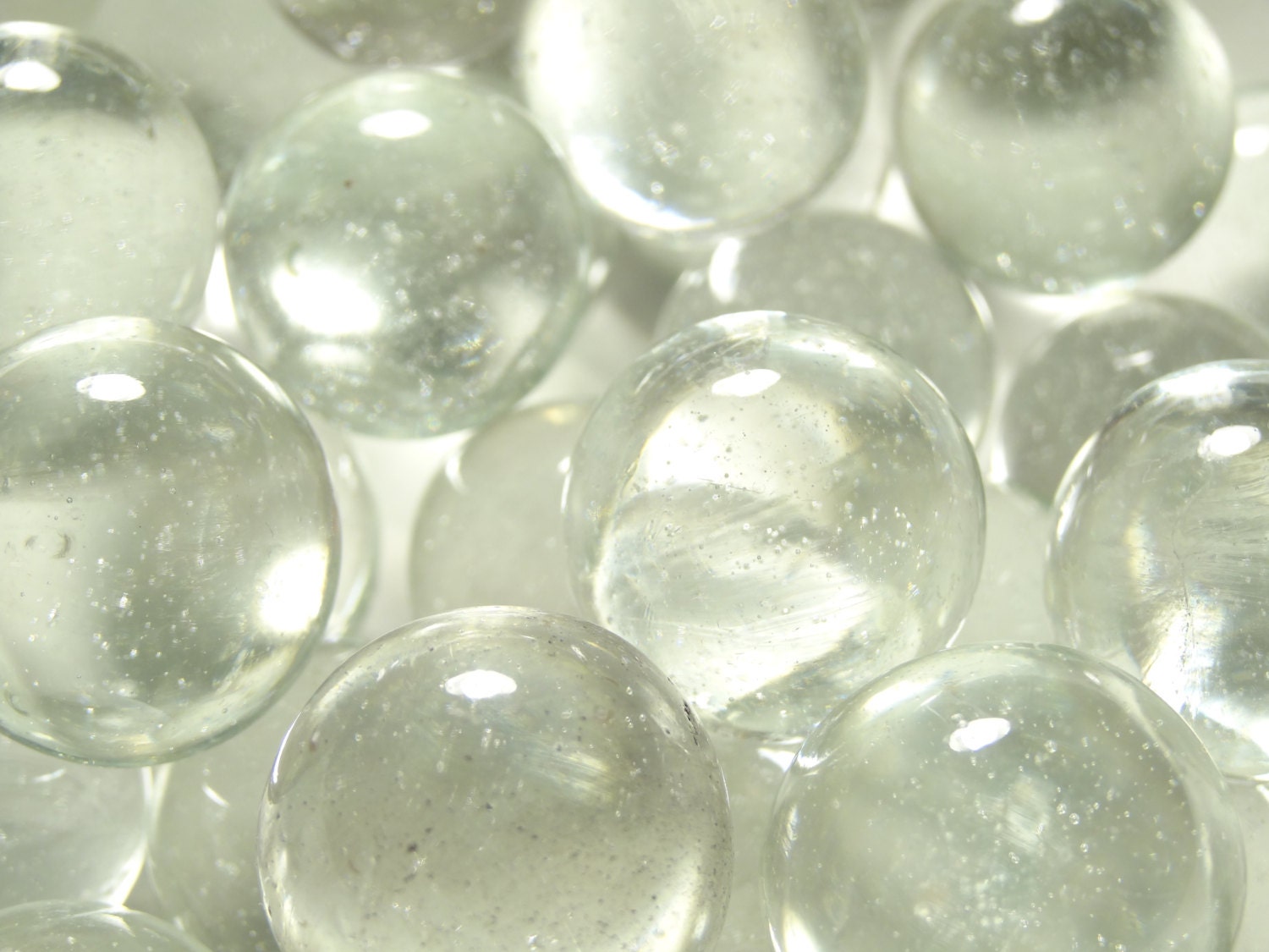 Lot of 4 Marbles / Large Clear Marbles / Vintage Marbles / Toy