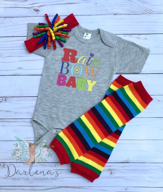 Items similar to Rainbow Baby Infant Baby Bodysuit with optional Leg
