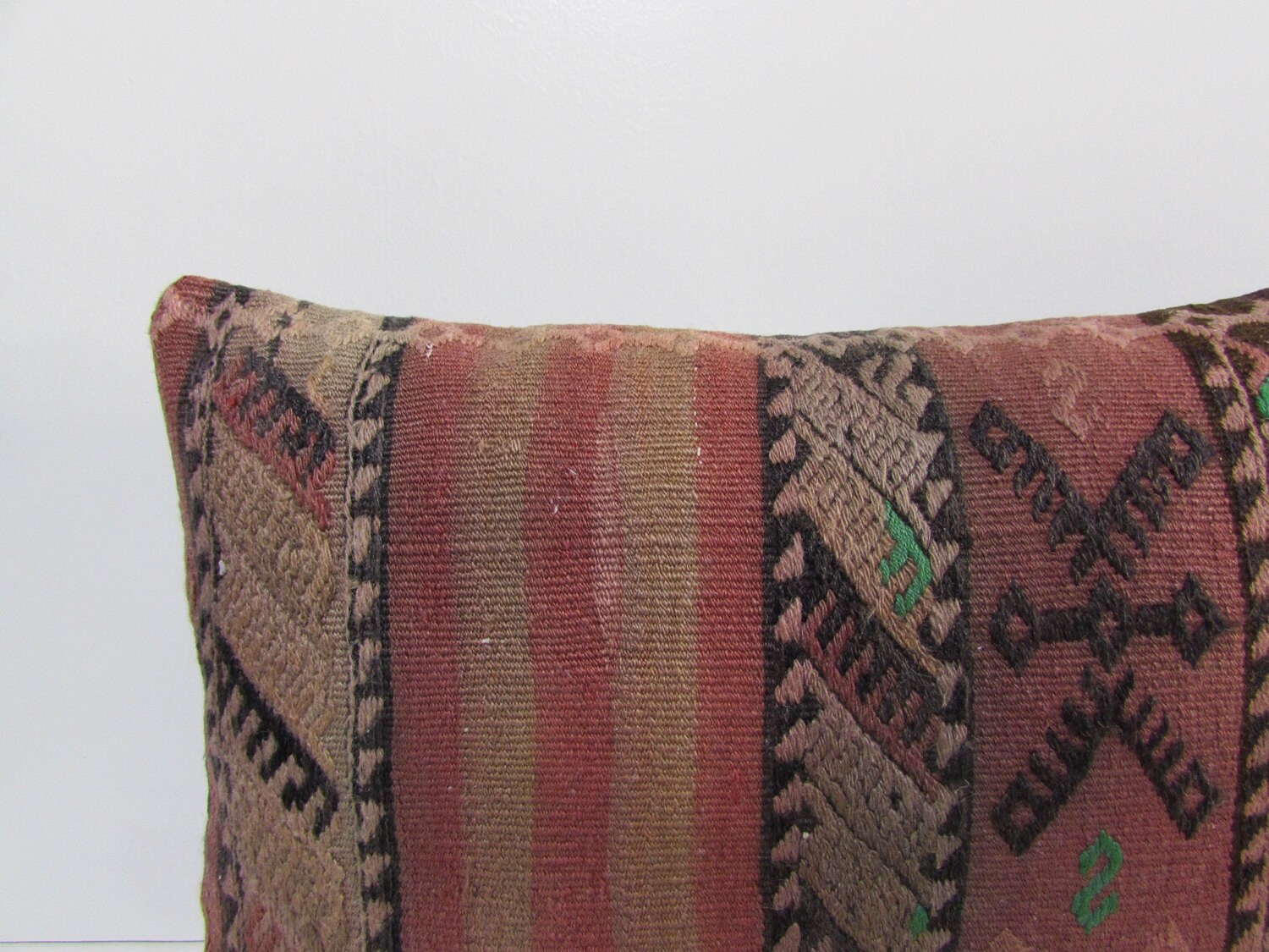 kilim pillow fancy 16x24 red decorative by DECOLICKILIMPILLOWS