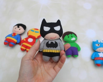Batman doll Superhero ornament DC Comics Batman plush the Avengers Justice league superhero doll dark knight superhero plush felt doll