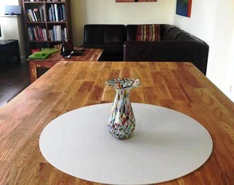 Round Worktop Saver in Light Grey Matt Acrylic - 3 Sizes Available