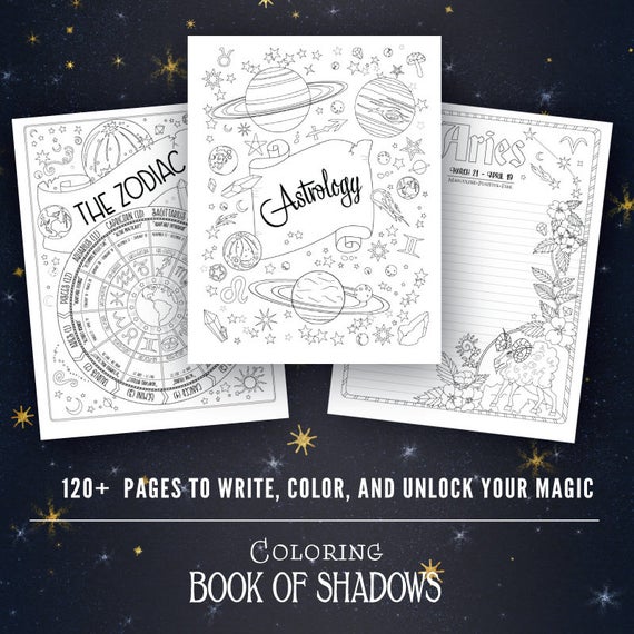 Download Grimoire Multi-Pack I: Printable Book of Shadows Pages PDF from coloringbookofshadow on Etsy Studio