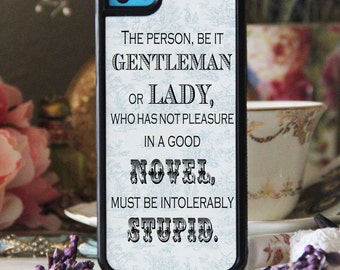 Intolerably Stupid Jane Austen Quote Phone Case Samsung iPhone