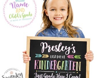 Last Day of School Sign, Printable Last Day of School Sign, Last Day of School Chalkboard Sign, Last Day, Kindergarten Sign, Chalkboard Sign
