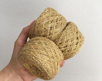Vintage metallic gold yarn for weaving