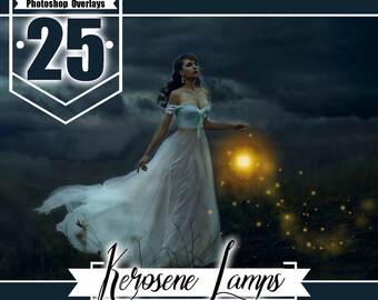 25 Light overlays, kerosene lamp, candle lamps, sunburst, Sun, magic fairy fantasy light lighting effects, Photoshop Overlay, png