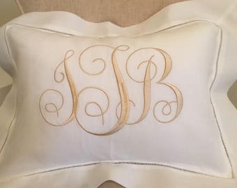 Monogrammed Pillow Sham/Baby Pillow