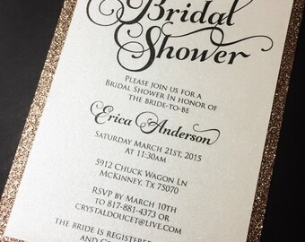 Glitter Bridal Shower Invitations 9