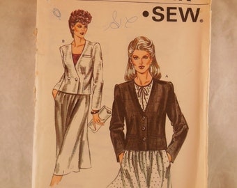 Vintage 1983 Kwik sew pattern for a size 6 - 12 jacket.