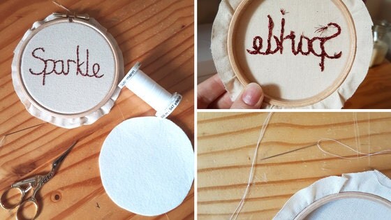 how to back an embroidery hoop in felt