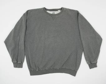 90s Gap Sweatshirt XL - Gray Crewneck Sweatshirt XL - Men's Extra Large - Vintage Gap Sweatshirt - Plain Gray Sweatshirt 1990s - Distressed