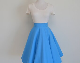 Sky Blue Homemade Circle Swing Skirt