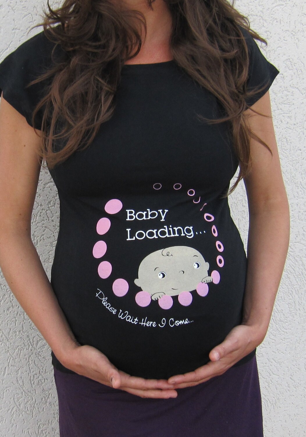 baby loading maternity shirt