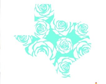 Texas Yeti Decal, Texas Decal, Texas Decal for Yeti, Texas Flower Decal, Car Decal, Texas Rose Decal, Yeti Decal, Cup Decal