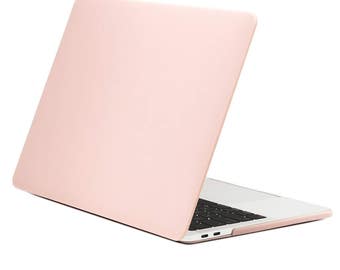 Rubberized Matte Hard Case Cover for MacBook Pro 13-inch A1706 / A1708 with / without Touch Bar ( Release 2016 ) - Rose Quartz