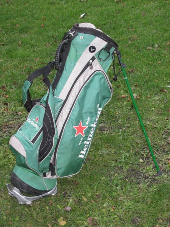 CALLAWAY Golf Stand Bag HEINEKEN Beer Pre Owned Green Cloth