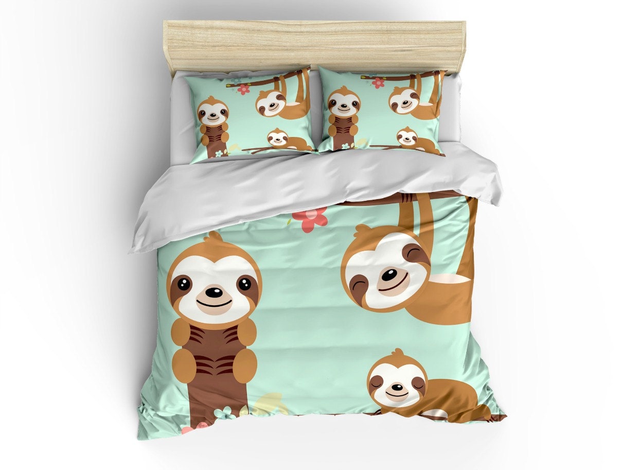 Sloth Duvet Cover Bedding Sets Comforter Bed Linens