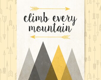 Climb every mountain | Etsy