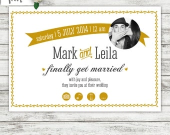 photo wedding invitations, black and white photo wedding invites, photo face invites, mariage, Hochzeit, modern wedding invites