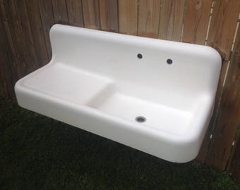 Amazing Condition Rare Antique Farm Sink with Built in