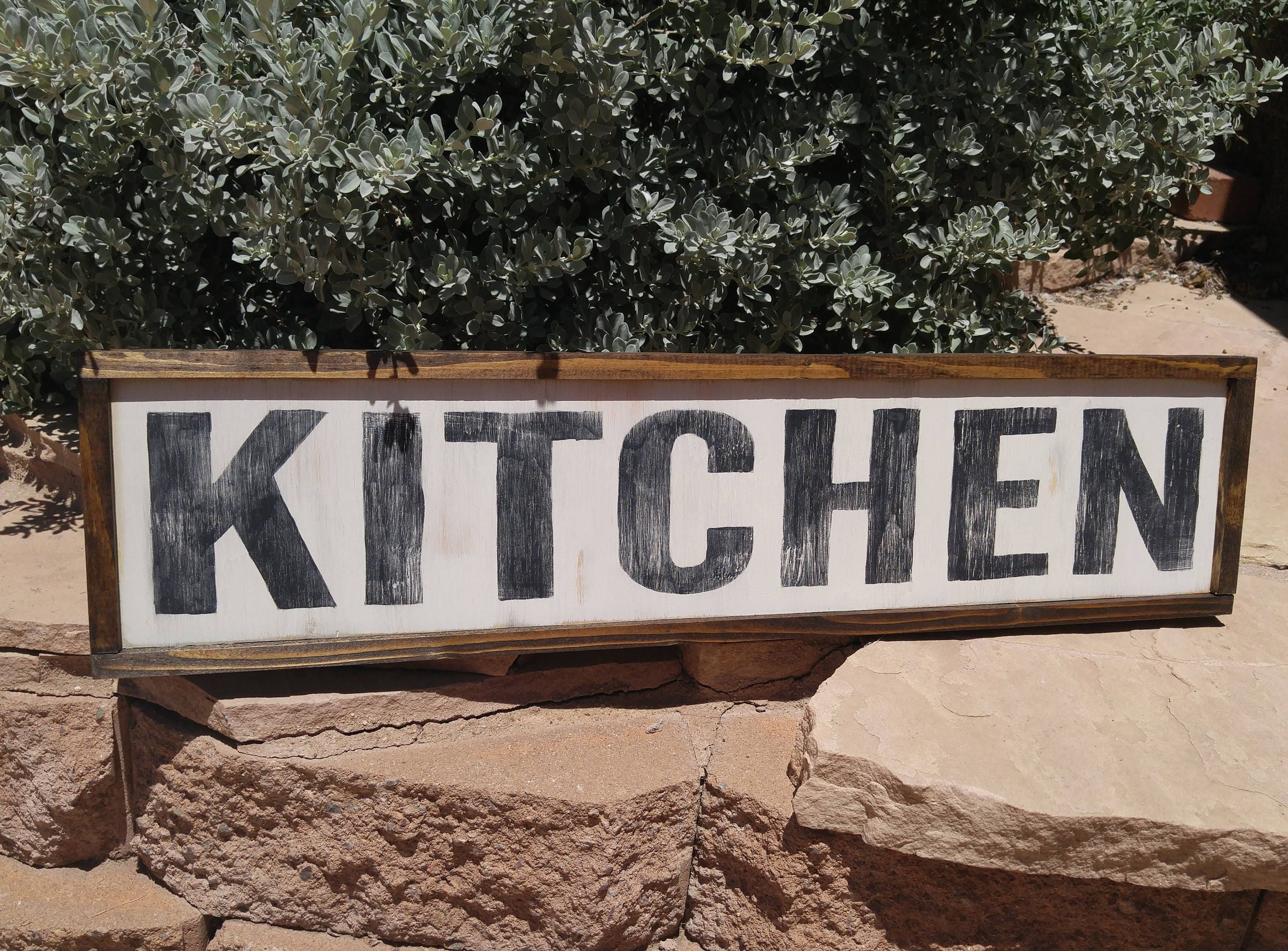 Distressed Wood Sign Rustic Kitchen Wall Decor