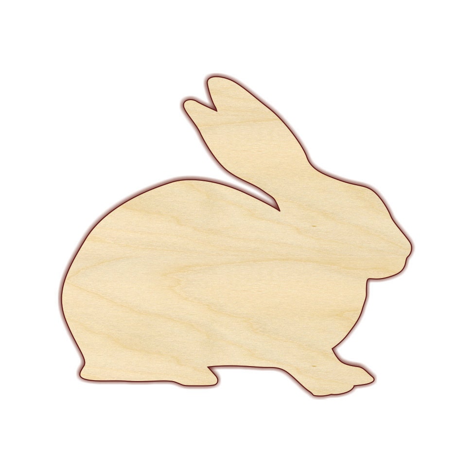 Rabbit Bunny Cutout 170148 Unfinished Wood Various