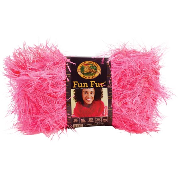 Flamingo Pink Novelty Fur Yarn Fluffy Furry Chunky Craft
